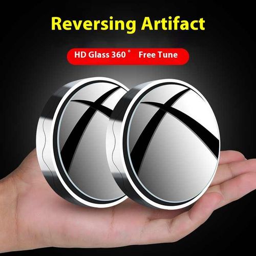 Car reversing rearview mirror suction cup car small round mirror 360 degree adjustable wide field of view auxiliary wide angle blind spot mirror
