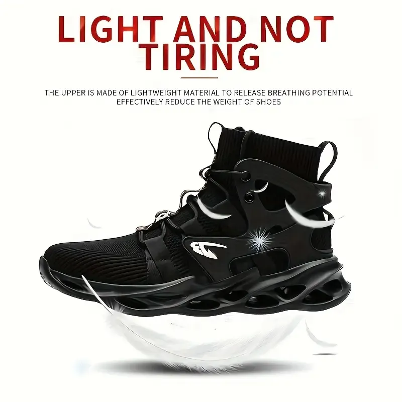 Comfortable and smash-proof men's high-top work shoes
