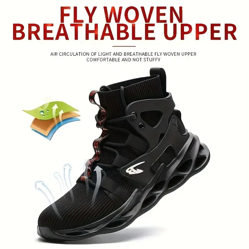 Comfortable and smash-proof men's high-top work shoes