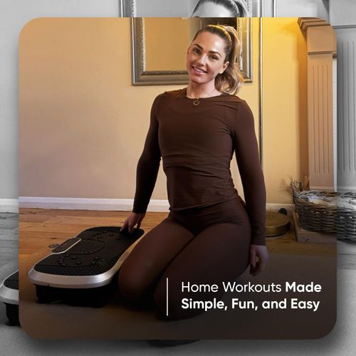 WeightWorld Vibration Plate Exercise Machine - For Whole Body Workout - CE & RoHS Certified - 5 Automatic Modes & 99 Speed Levels - Built-in Bluetooth Speaker - Vibro Plate with 5 Exercise Bands