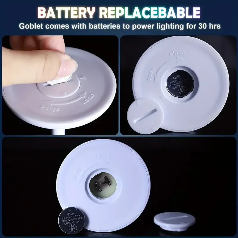 LED light up wine champagne glass set of 6