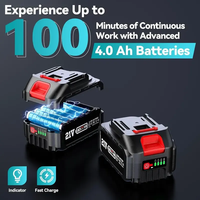 2 in 1 Cordless 8 inch Pole Saw, SeeSii Power Electric Polesaw for Tree Trimming with 2X4.0Ah batteries, Chain Saw with Extension Pole, Limb Branch Cutter Pruner P8 Ace CS300Pro-APS61 CH800B