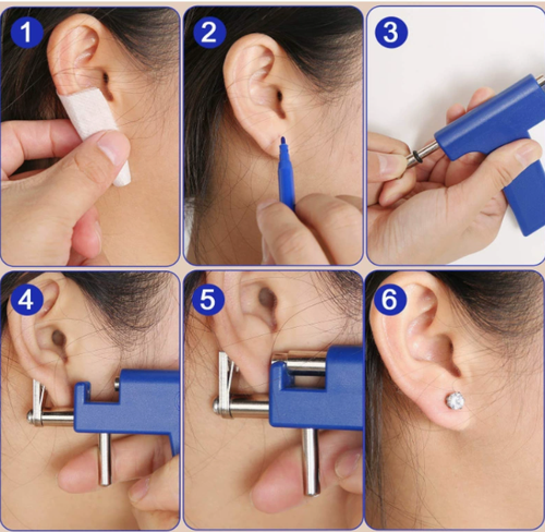 Ear piercing tool kit