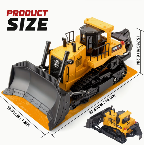 1:16 Scale Eleven-Channel Remote Control Bulldozer