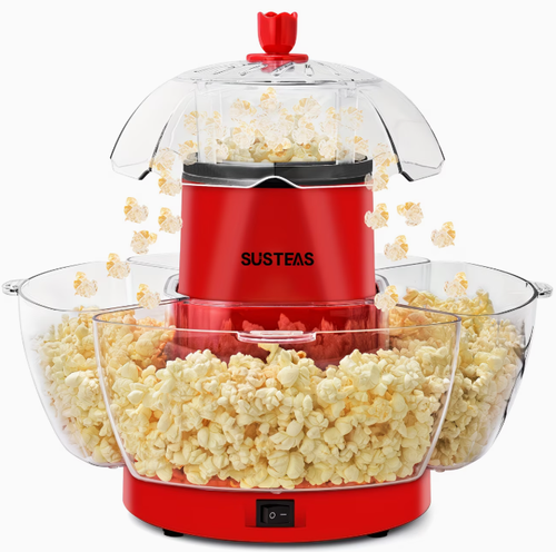 Practical Hot Air Popcorn Machine With 4 Bowls