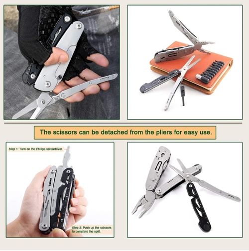 Spot Multi-Functional Disassembly Pliers Scissors Outdoor Camping Fire Tools Multi-Purpose Survival Knife Pliers High-End Folding Tool Pliers