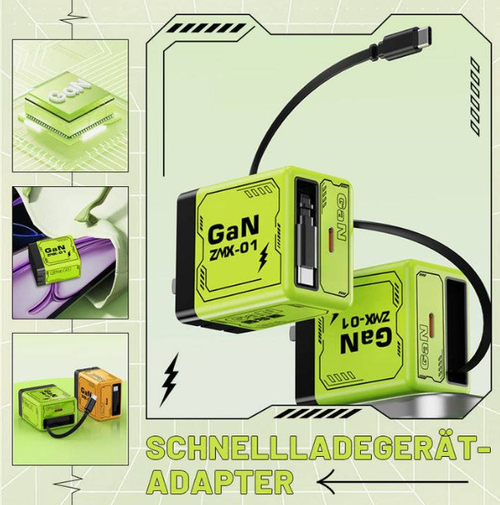 🔥Quick charger adapter with retractable type C cable & connector
