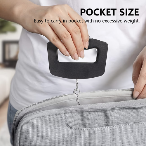 Digital Handheld Luggage Hanging Scale, for Automotive Detailing Tools, Portable Electronic Scale, Fast Scale with Backlit LCD Display, Travel Essentials, (Batteries Not Included)