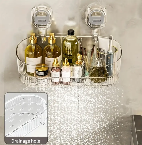 No-Drill Bathroom Suction Storage Box – Large Capacity