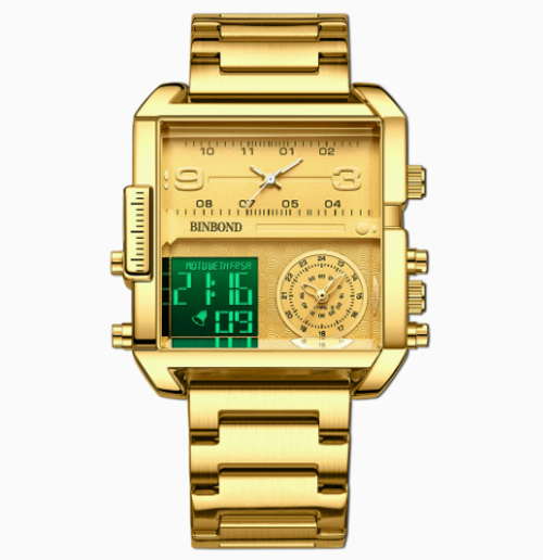 Multifunctional Quartz Watch With Oversized Dial