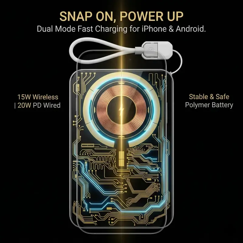 V99  MIRO 3-in-1 Magnetic Wireless Charger + Power Bank + Retro Game Console – 1500+ Classic Games, 15W MagSafe Compact for Phones – Perfect for Travel, Home, Office, Gaming Fun & Entertainment – Great Gift for Birthdays, Holidays & Special Moments