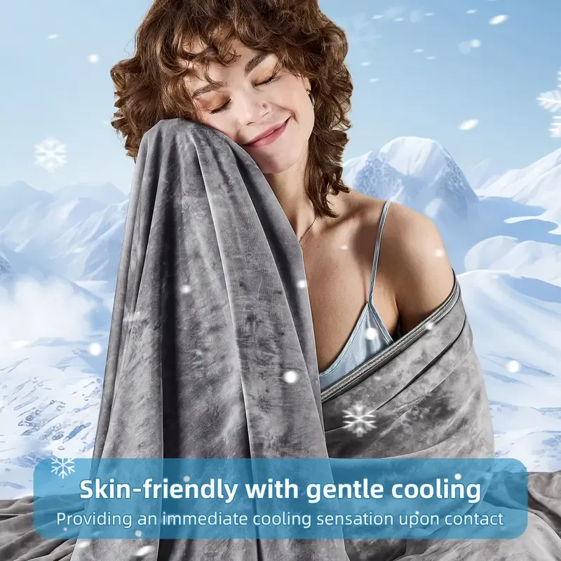 Inhand Cooling Blanket Queen Size, Summer Blankets for Hot Sleepers & Night Sweat, Thin Blanket Cold Cool Lightweight Cooling Blanket for Couch Bed,Breathable Cooling Blanket,Light Blanket for Hot Sleepers,Comfy Bedding,Gift for Summer