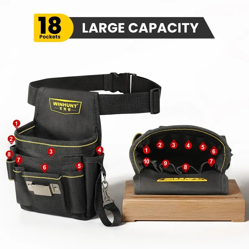 Professional Tool Belt Bag, Sling Tool Bag, Multifunctional Tool Storage Bag, Tool Organizer for Home & Office