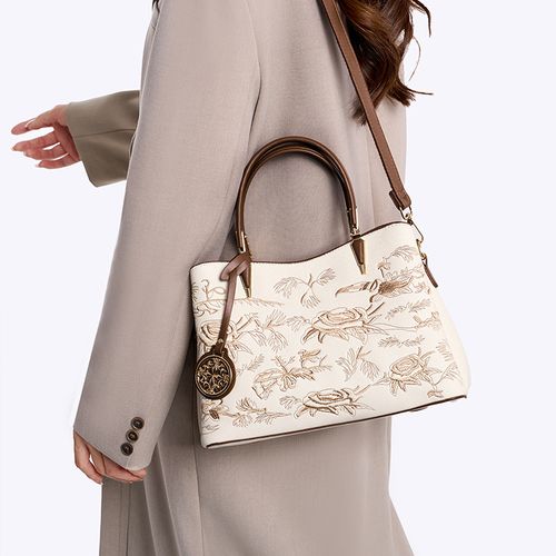 High-quality Chinese style women's handbag, large capacity, 2026 new embroidered shoulder bag, crossbody small square bag