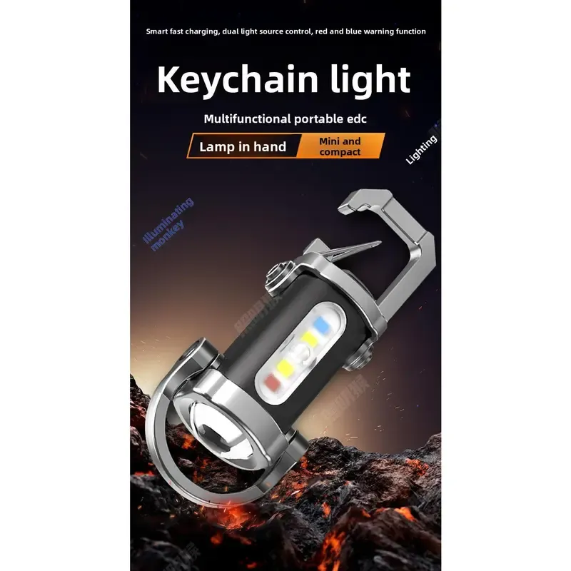 Multi-purpose keychain flashlight sells well - small portable flashlight for outdoor use, emergency light, LED portable light