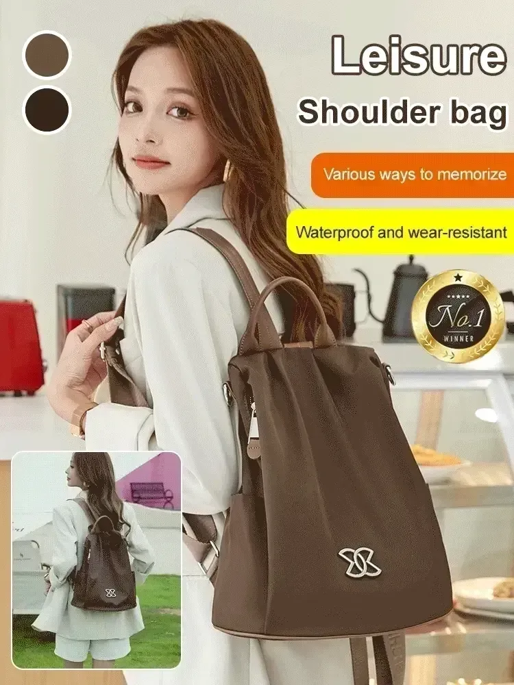 Anti-theft multi-purpose large capacity oxford cloth lightweight shoulder bag