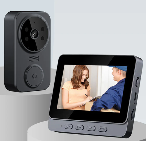 Wireless Video Doorbell with Monitor