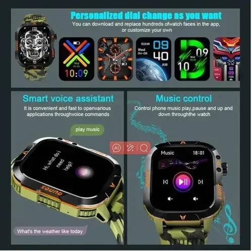 Men's Military Outdoor Sports Smart Watch for Android & IOS