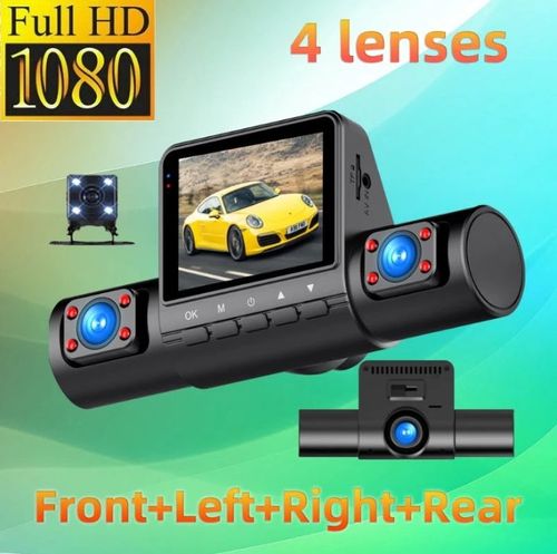 🚗1080P 4-Channel Dash Cam with Night Vision