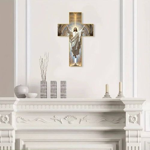 Vintage Wooden Jesus Christ Wall Cross