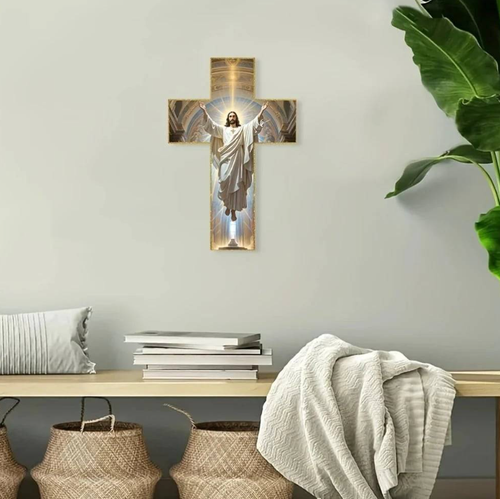 Vintage Wooden Jesus Christ Wall Cross