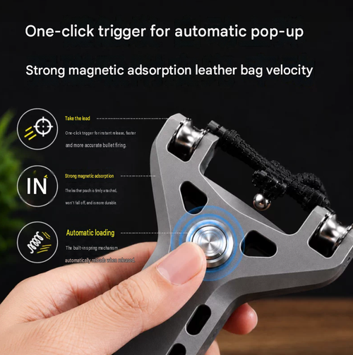 Fully Automatic Rapid-Fire Metal Slingshot – High-Precision Outdoor Model