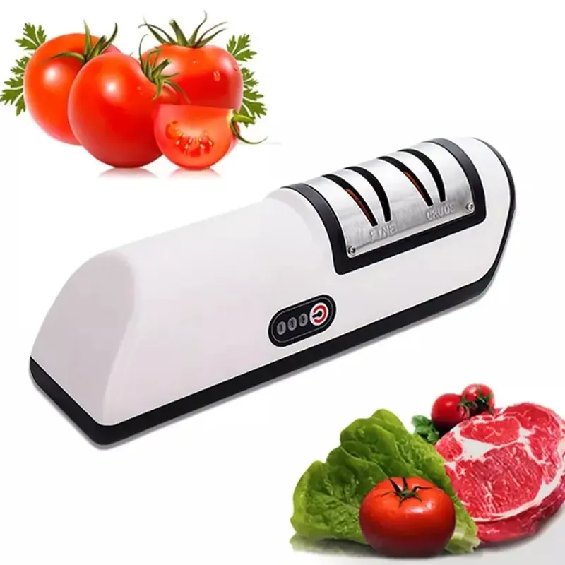 1 PCS Professional Electric Knife Sharpener, 2-Stage Home Kitchen Knives Sharpening, Stainless Steel