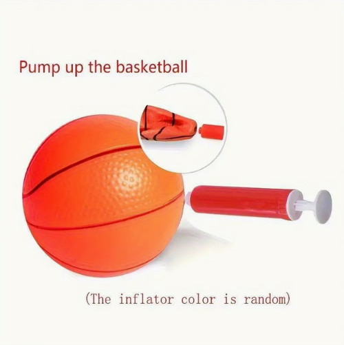 3Pcs1 Basketball Rack + 2Balls Enjoyable Arcade Basketball Game Set - Indoor Outdoor Dual Play, Easy Setup with Pump & Balls, Ideal Holiday & Birthday Gift