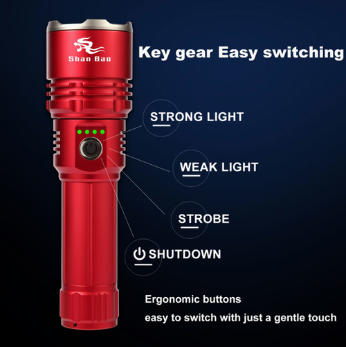 Red LED Flashlight