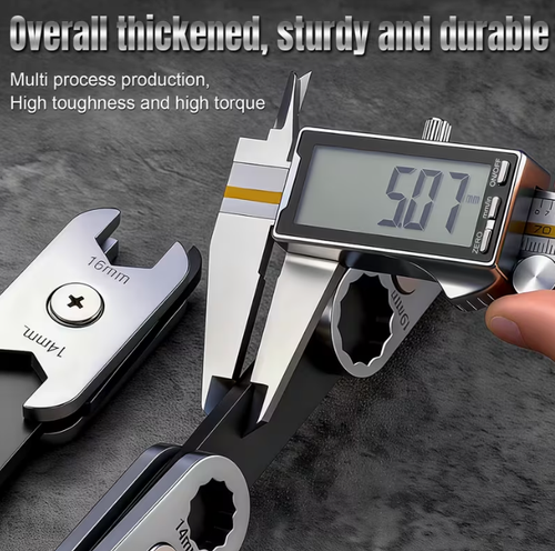 High-Hardness, 360-Degree Adjustable 8-in-1 Wrench
