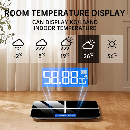 Weight Scale Electronic Scale, 179.62kg Digital Bathroom Scale, High-precision Weight Scale with LCD High-definition Display And Temperature Display (switchable Between KG And Scale), Ultra Wide Platform, High-precision Electronic Weighing.