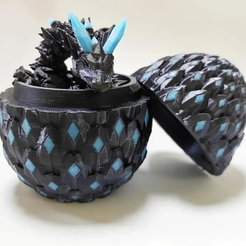 1set 3D Printed Dragon with Eggs Mystery Dragon Egg Glow in The Dark 3D Print Dinosaur Eggs Dinosaur Design for Home Decor Funny Gift Staute