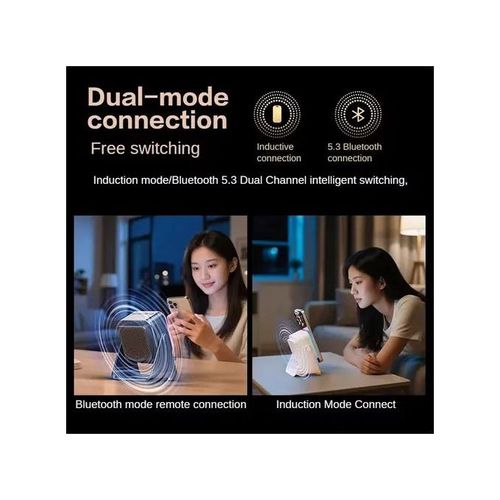 5-in-1 RGB Bluetooth Speaker with Charging Stand - Black