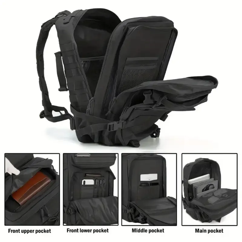 Heavy-Duty Tactical Backpack – Military-Grade, 40L Capacity, Molle System