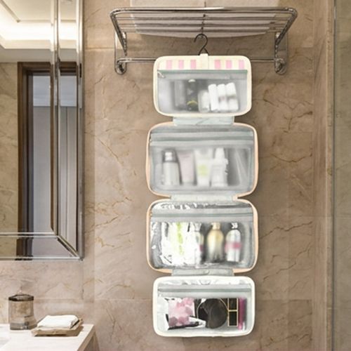 Striped Hanging Travel Toiletry Bag