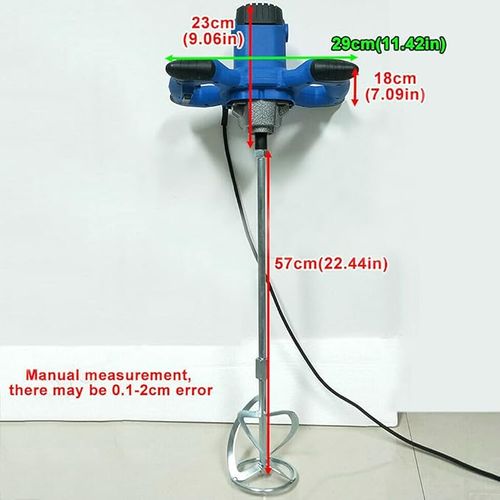 Electric Paddle Mixer to Mix Motar, Plaster, Cement, Concrete, Paint, Resin, Adhesives - 2600W, Portable Drill Mixer, M14 Mixing Rod, 120mm Diameter Stirrer, Adjustable 6 Speed