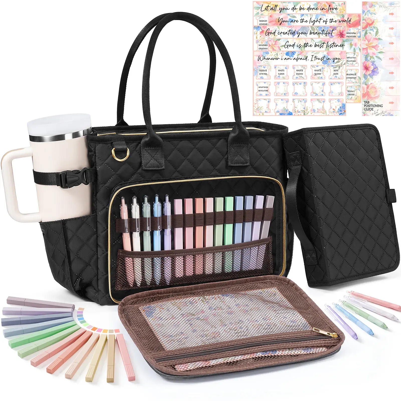 Floe Bible Cover Case Large Tote Bag for Women w  Shoulder Strap,Gifts  for Women