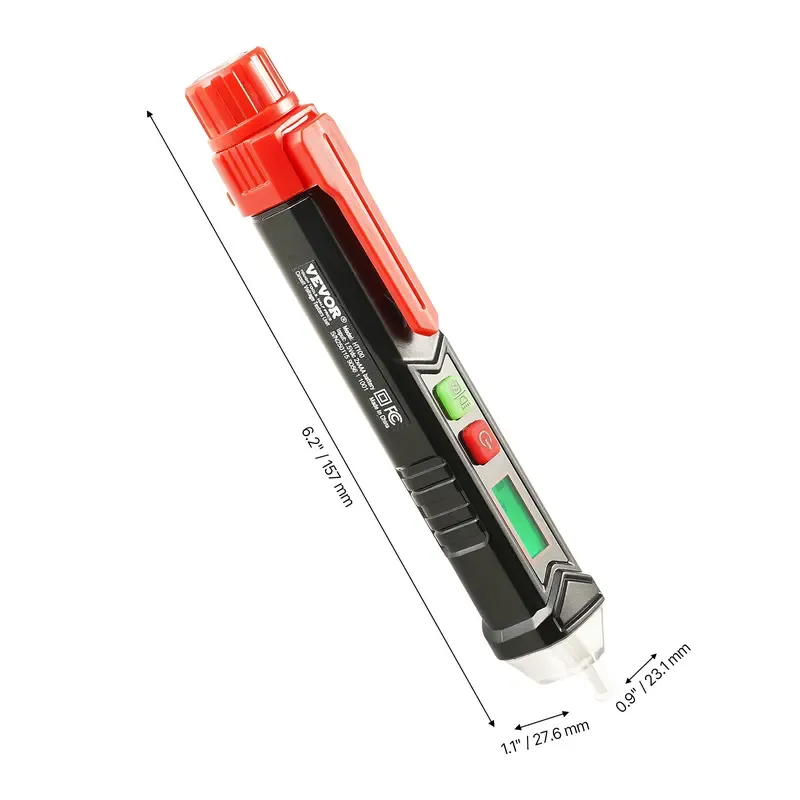 VEVOR Voltage Tester,Summervibes,Summervibes, Non-Contact Voltage Detector with Adjustable Sensitivity,Dual Range AC 12V-1000V   48V-1000V Live & Null Wire Tester Pen with Visual and Audible Alarms,CAT III 1000V Rating