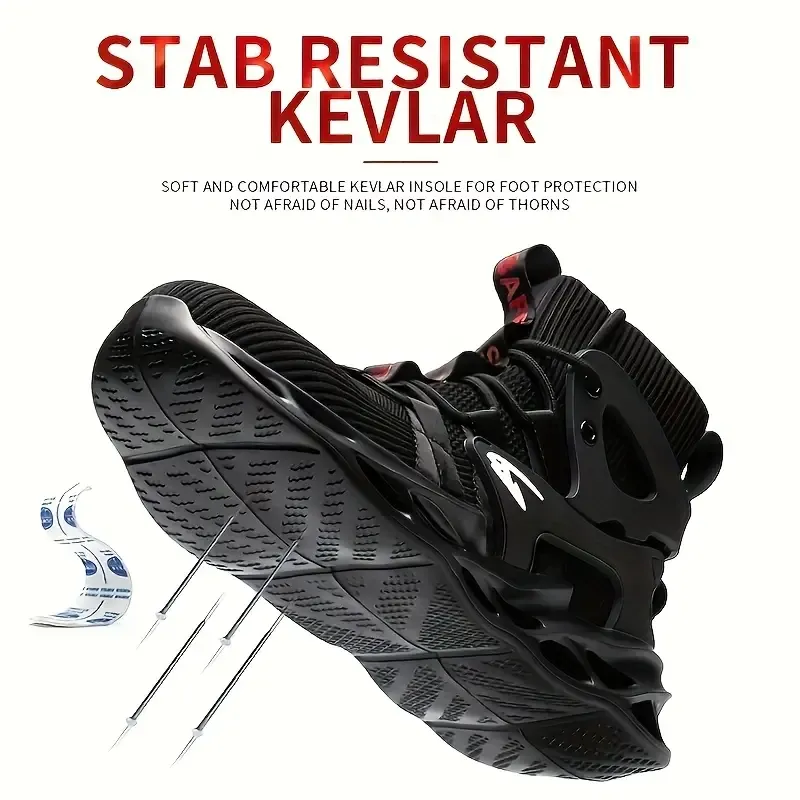 Comfortable and smash-proof men's high-top work shoes