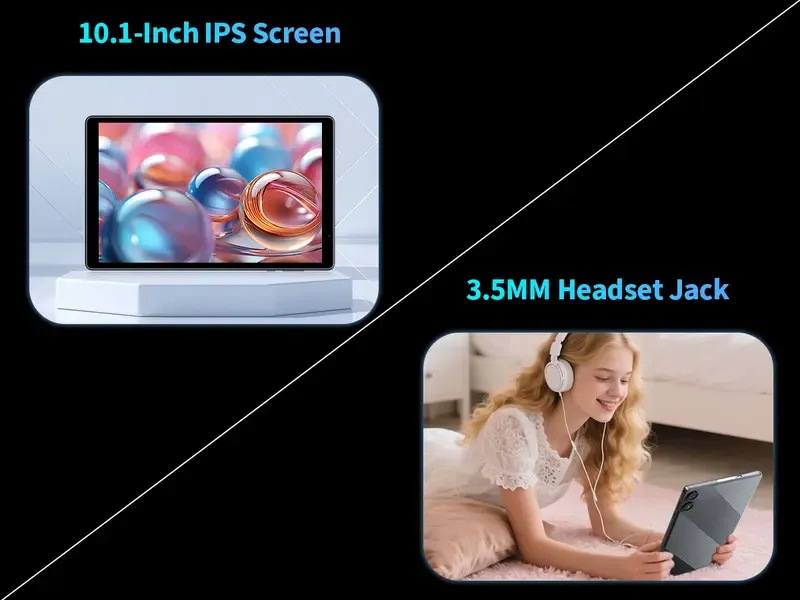 PRITOM 10 Inch New Tablet with Android 16 5G WiFi 12GB 3+9 RAM 32GB 1TB Expandable ROM 6000mAh Battery Perfect for Work and Play Upgrade Your Tech Long Lasting Power Versatile Device Mothers Day Gift summervibes