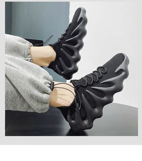 Mens Lace Up Sneakers Shoes Casual - Black