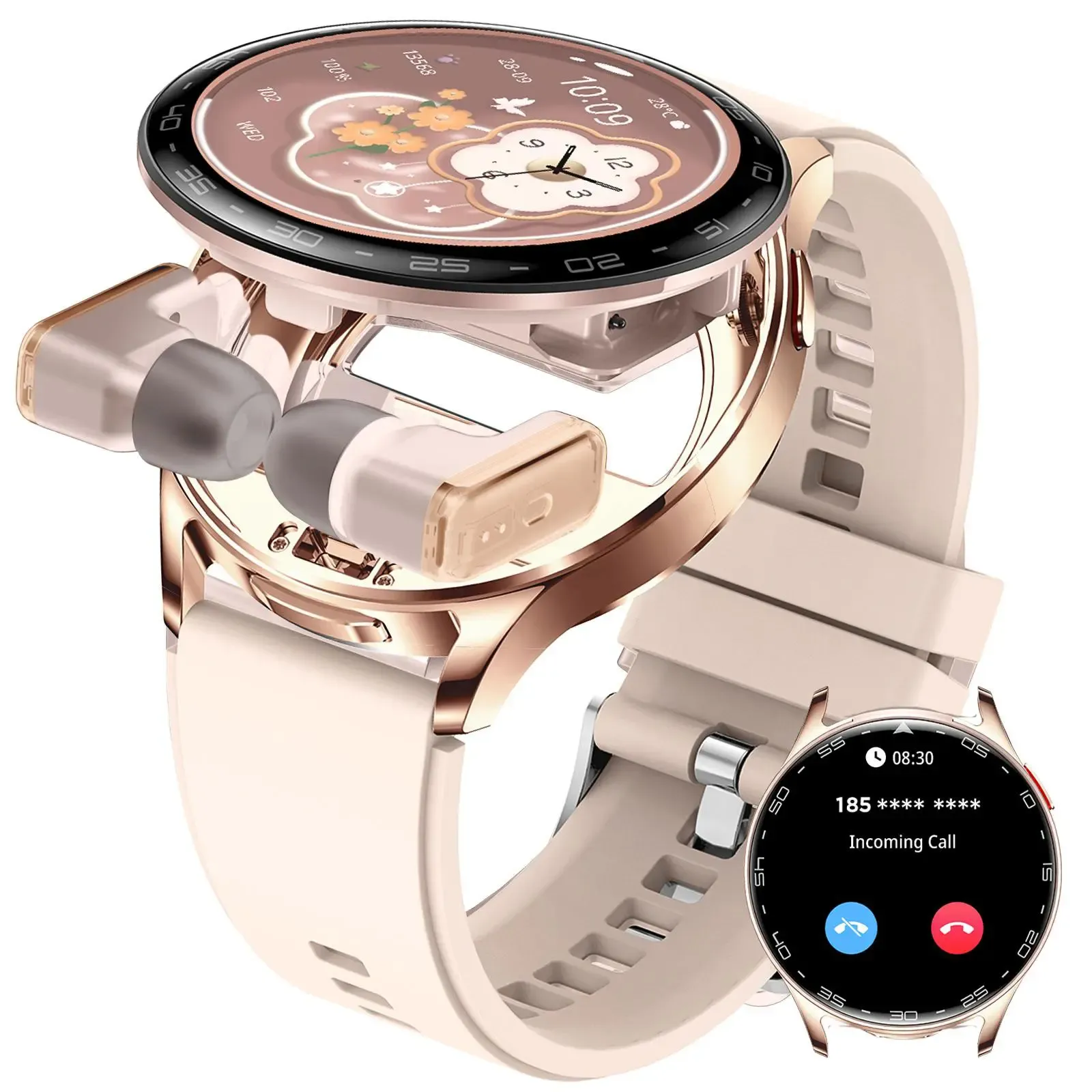 T97 Smart Watches For Men Women with Earbuds (Call Receive  Music Playback) Multifunctional Sports Watch 100+ Sports Modes Step Counter Mens Smartwatch for Android Perfect Gifts for Men Women