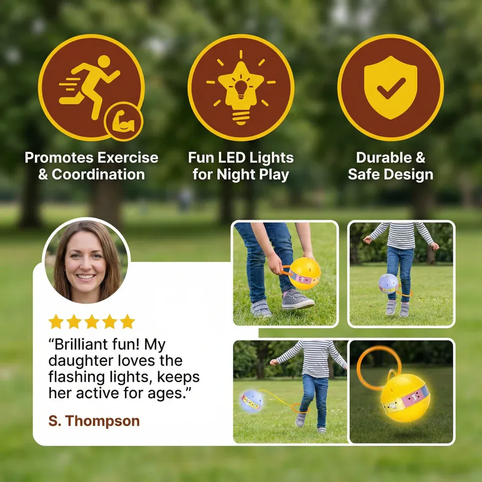 LED Ankle Skip Ball – Interactive Jumping Toy for Kids