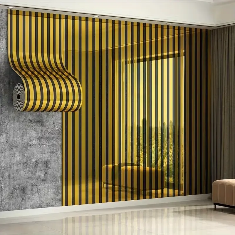 118.1in×15.74in Reflective Textured | Gold-Silver Foil | TV Wall, Bedroom & Living Room Decor ✨ Decorative Wallpaper