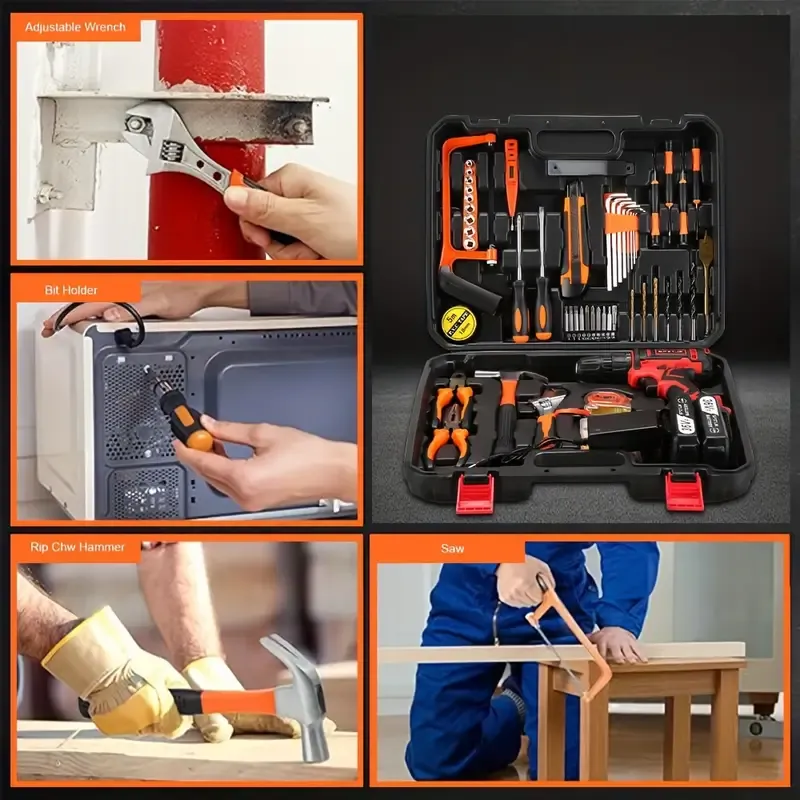 103Pcs with 2 Battery Electric Drill Set