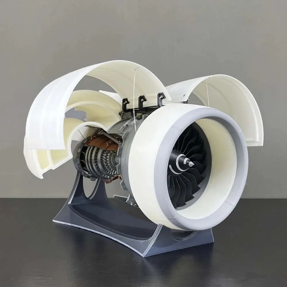 NikolaToy Trent 900 Turbofan Engine Model 65CM Large Size Physics Experiment Science Discovery Production Invention Desktop Decorations Collection Toys - KIT Version