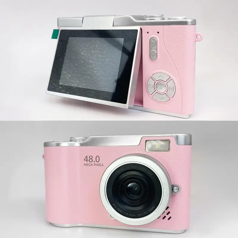 Foldable Screen Student Camera, 1 Count Retro CCD Card Machine, Entry-level Digital Camera, 1080P High Built-in Games & Filter Functions Camera, Mini, Digital Zoom Camera, Hybrid Viewfinder, Multiple Filters, Portable, HD Digital Camera