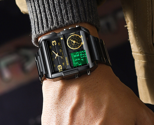 Multifunctional Quartz Watch With Oversized Dial