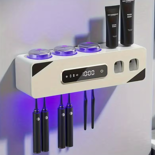 Smart Touch-Controlled Sterilizing and Drying Toothbrush Holder
