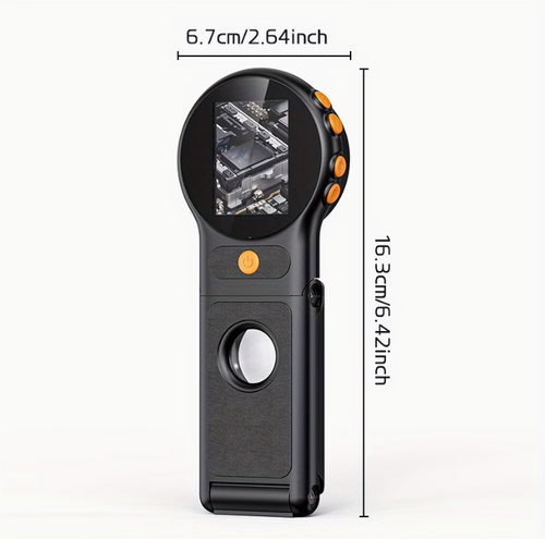 500X Magnification Portable Handheld Automatic Focus Digital Microscope, Battery And USB Dual Use, Compatible with Computer, Suitable for Maintenance Welding Scientific Research Testing, Biological Exploration, Coin Identification
